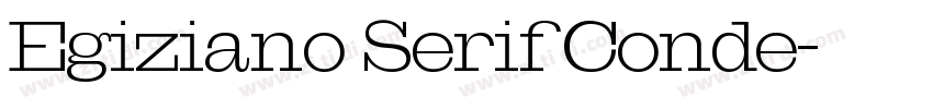 Egiziano Serif Conde字体转换